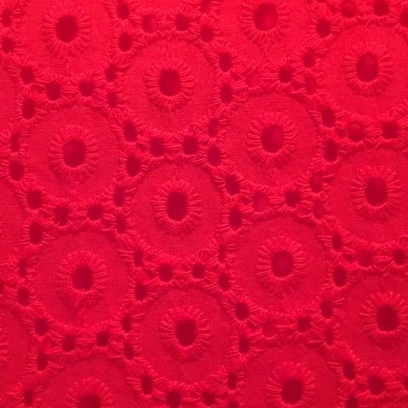 SALE Red Eyelet Dress - Picture 3 of 6